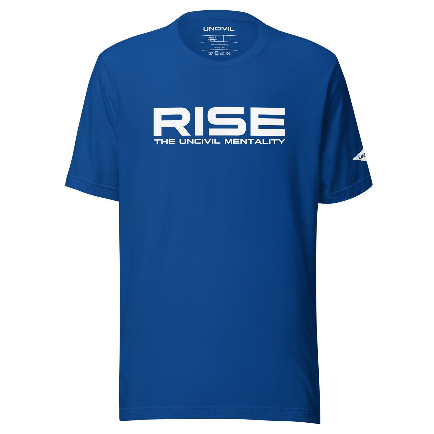 RISE the UNCIVIL Mentality Unisex Lifestyle t-shirt - Royal Blue