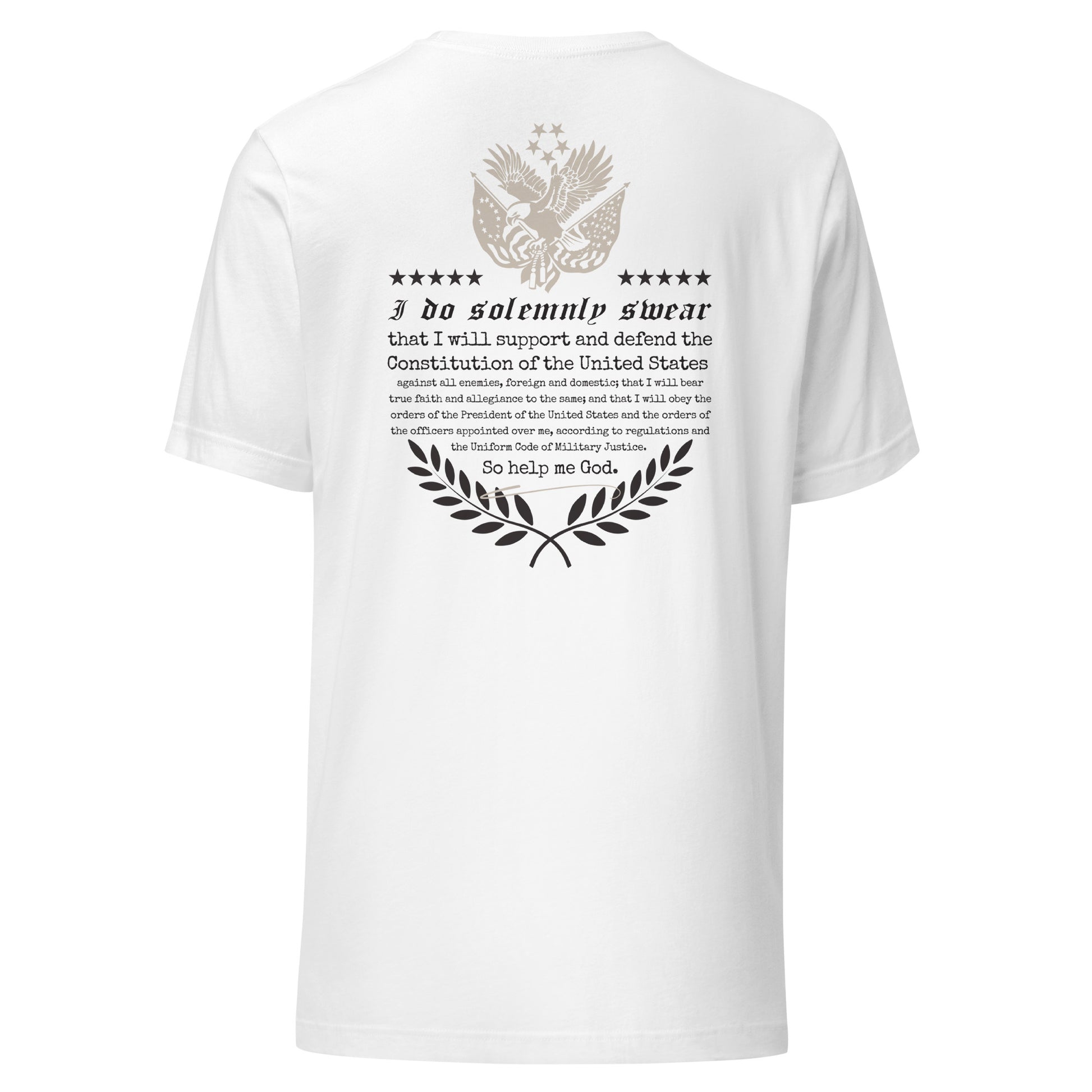 White UNCIVIL Oaths of Enlistment T-Shirt for Veterans