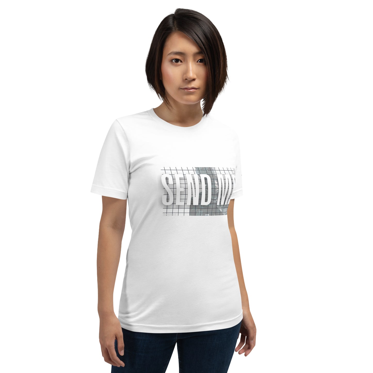 Send Me Isaiah 6:8 shirt, white graphic tee featuring a soldier. Men 's shirt.