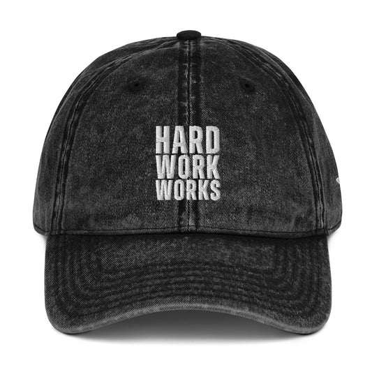 Hard Work Works Vintage Black Hat with our UNCIVIL Spear
