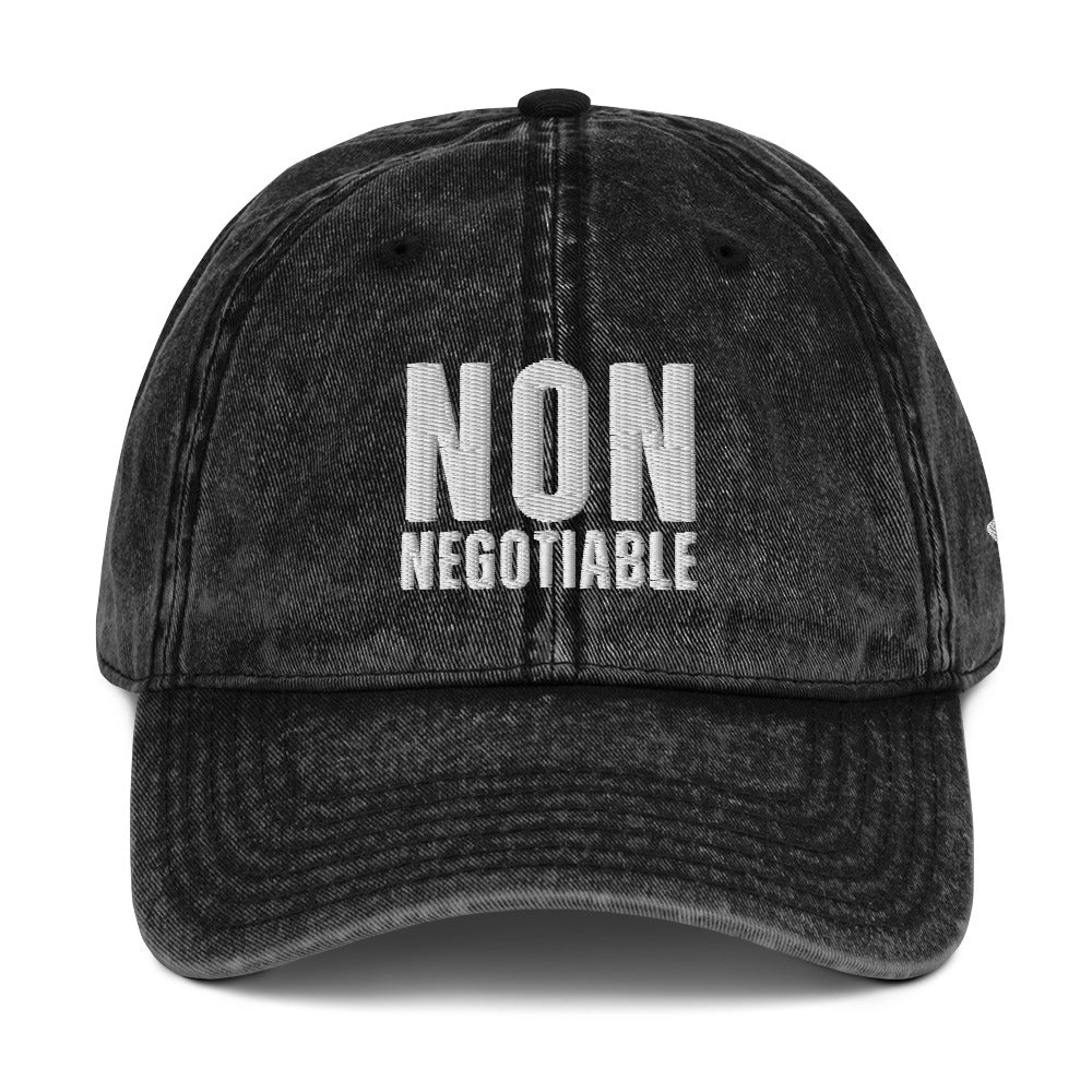 Non-Negotiable UNCIVIL Black Vintage Hat