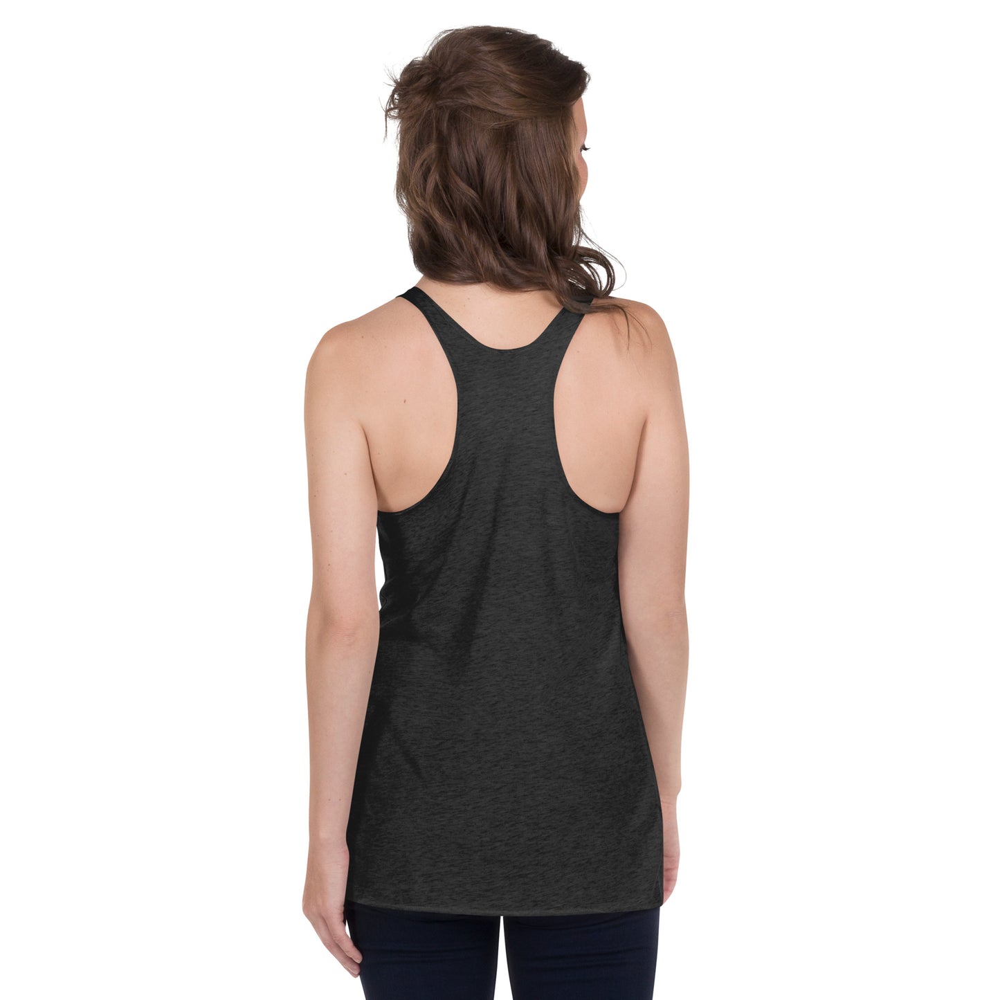 Land of the Free Home of the Brave UNCIVIL women's racerback Tank top, vintage black.