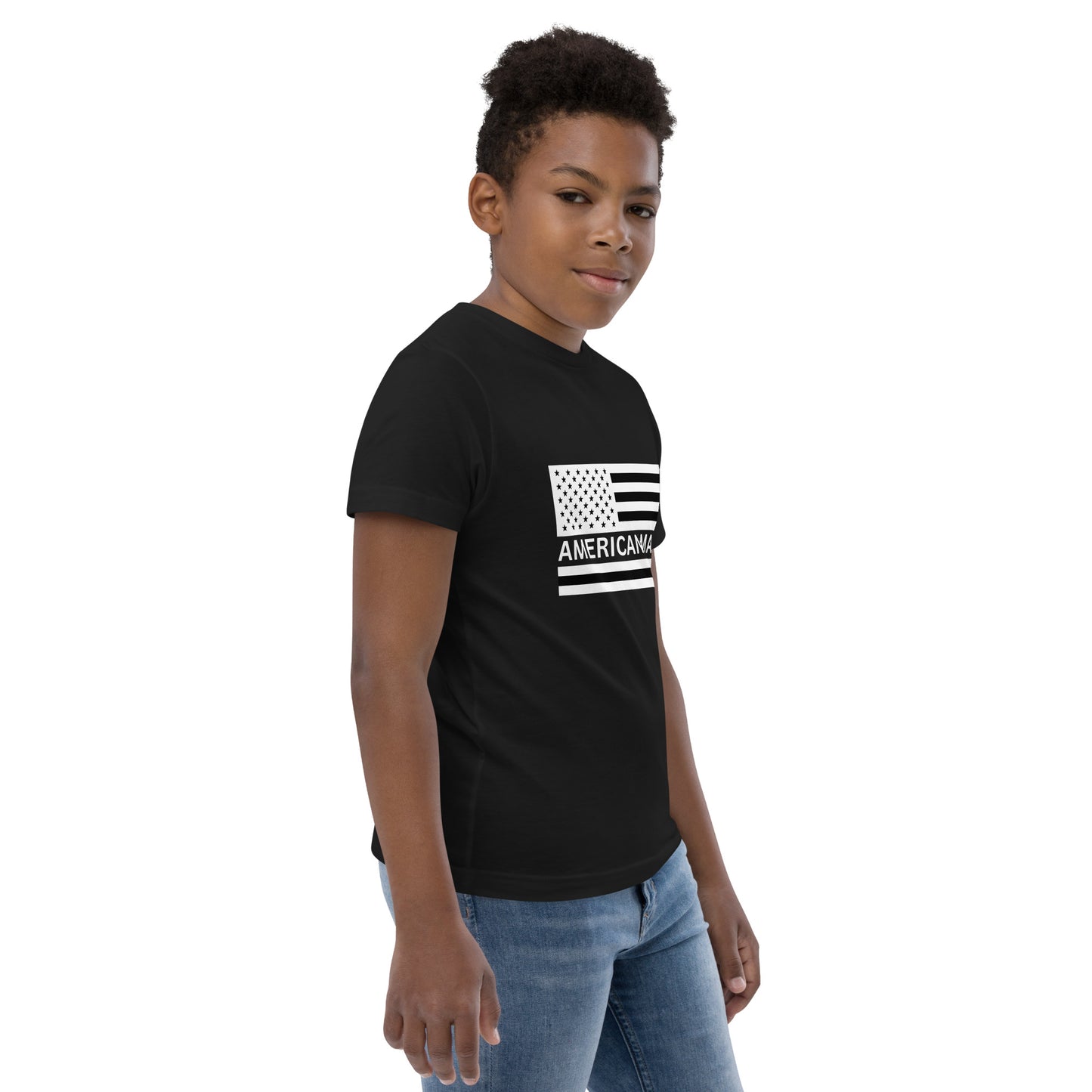 Let your young patriots show their love for America with our American Made Youth UNCIVIL Tee. This tee features a bold American flag graphic that will showcase your child's patriotism and support for American values.